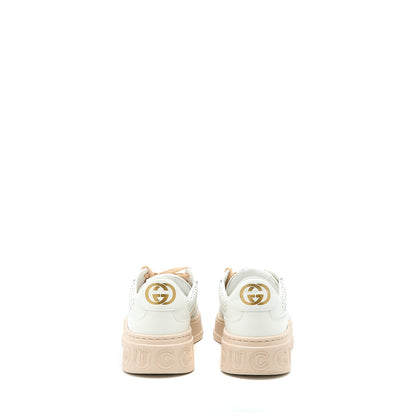 Gucci Size 36 Women’s GG Embossed Sneaker White/Pink