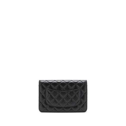 Chanel Reissue Wallet On Chain Aged Calfskin Black with Black Hardware