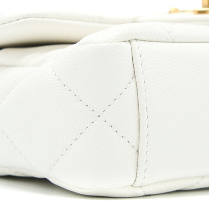Chanel 22A Small Flap Bag Caviar White With  (Microchip)