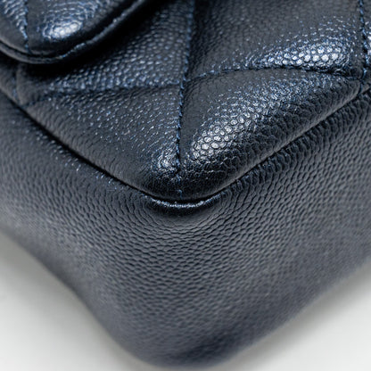 Chanel 21K My Perfect Mini Flap Bag Caviar Iridescent Black  (Microchip)