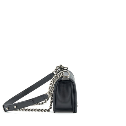 Chanel Small Boy Bag Caviar Black Ruthenium Hardware