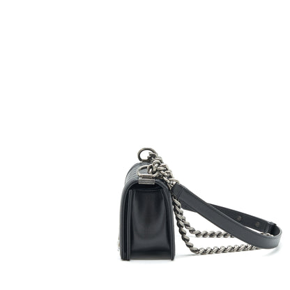 Chanel Small Boy Bag Caviar Black Ruthenium Hardware