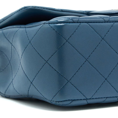 Chanel Mini Rectangular Flap Bag Lambskin Blue