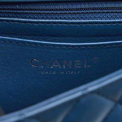 Chanel Mini Rectangular Flap Bag Lambskin Blue