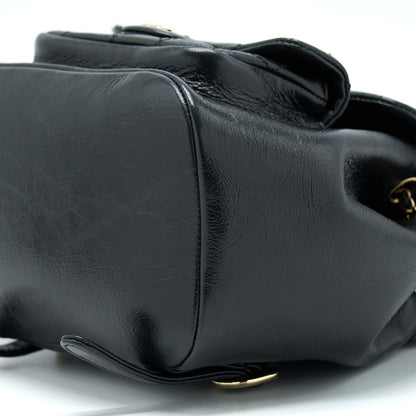 Chanel 22C Mini Duma Backpack Aged Calfskin Black L (Microchip)