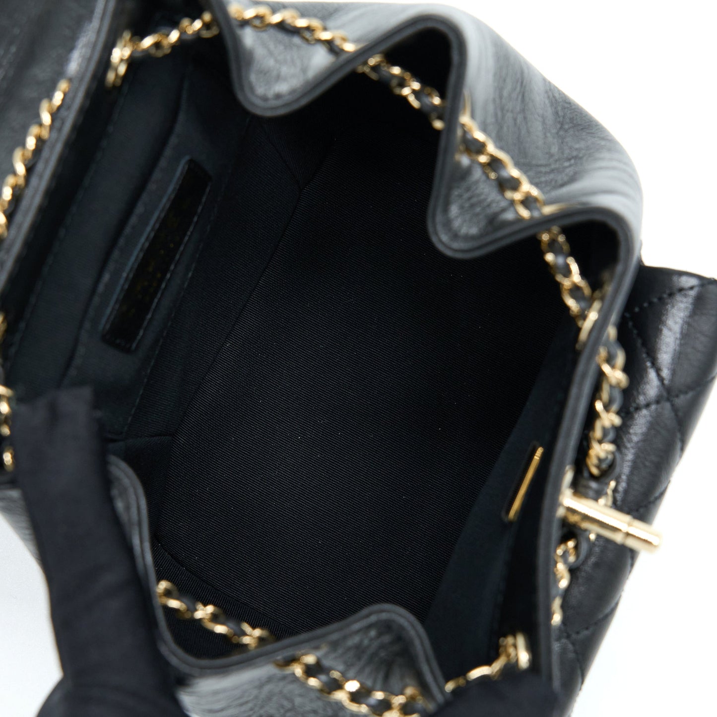 Chanel 22C Mini Duma Backpack Aged Calfskin Black L (Microchip)