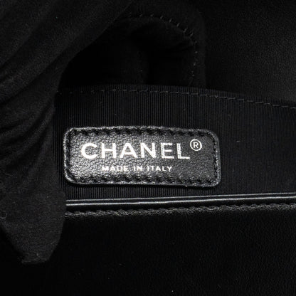 Chanel Medium Boy Bag Calfskin Black Ruthenium Hardware