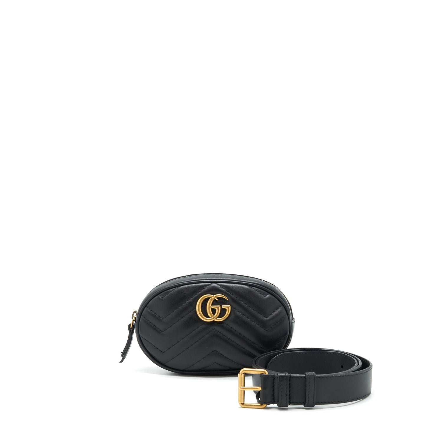 Gucci GG Marmont Matelasse Belt Bag Black
