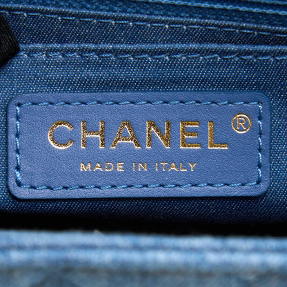 Chanel Pearl Crush Mini Square Flap Bag Denim  (Microchip)