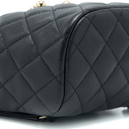 Chanel 23s Mini Flap Backpack Caviar Black L (Microchip)
