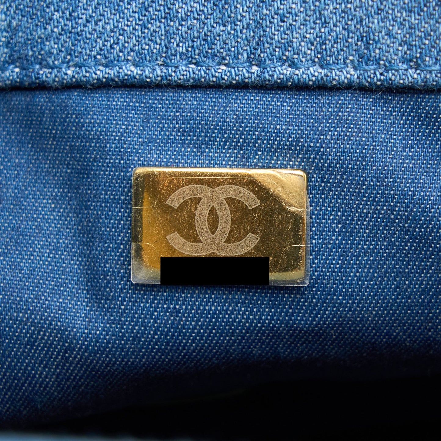 Chanel Pearl Crush Mini Square Flap Bag Denim  (Microchip)