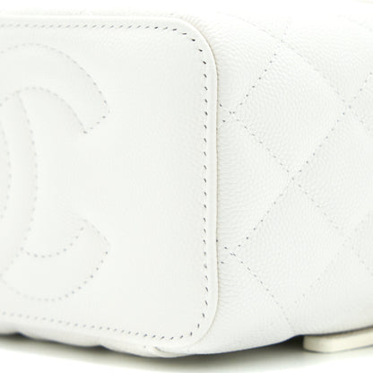 Chanel Long Vanity With Chain Caviar White L (Microchip)