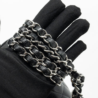 Chanel Small Classic Double Flap Bag Caviar BLACK  (Microchip)