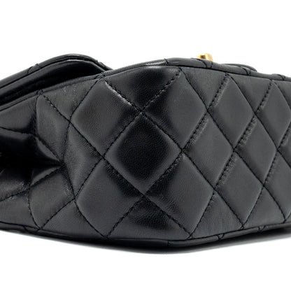 Chanel Pearl Crush Mini Square Lambskin Black  (Microchip)
