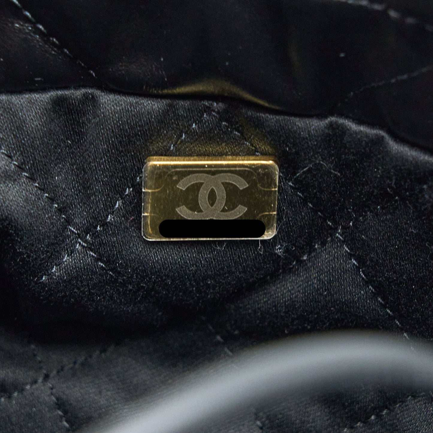 Chanel 23s Mini 22 Bag Aged Calfskin Black Brushed  (Microchip)