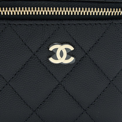 Chanel Mini Vanity Caviar In Black L