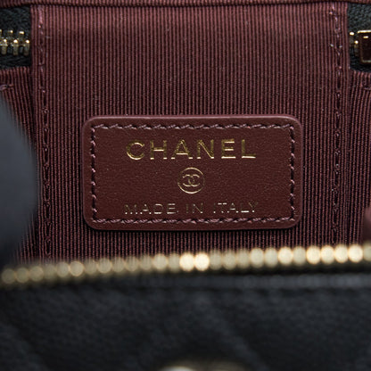 Chanel Mini Vanity Caviar In Black L