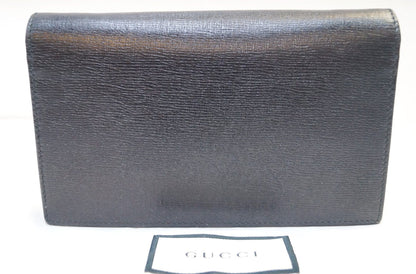 GUCCI Chain Black Crossbody Clutch Bag 354697