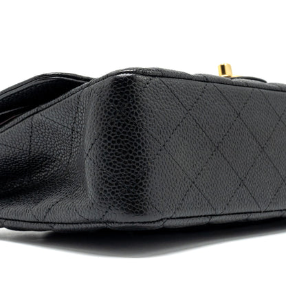 Chanel medium classic Double flap bag caviar black