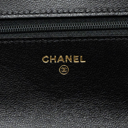 Chanel 19 Wallet On Chain Lambskin black Multicolour hardware (Microchip)