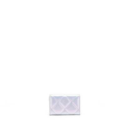 Chanel 19 Flap Card Holder Calfskin Iridescent Light Purple