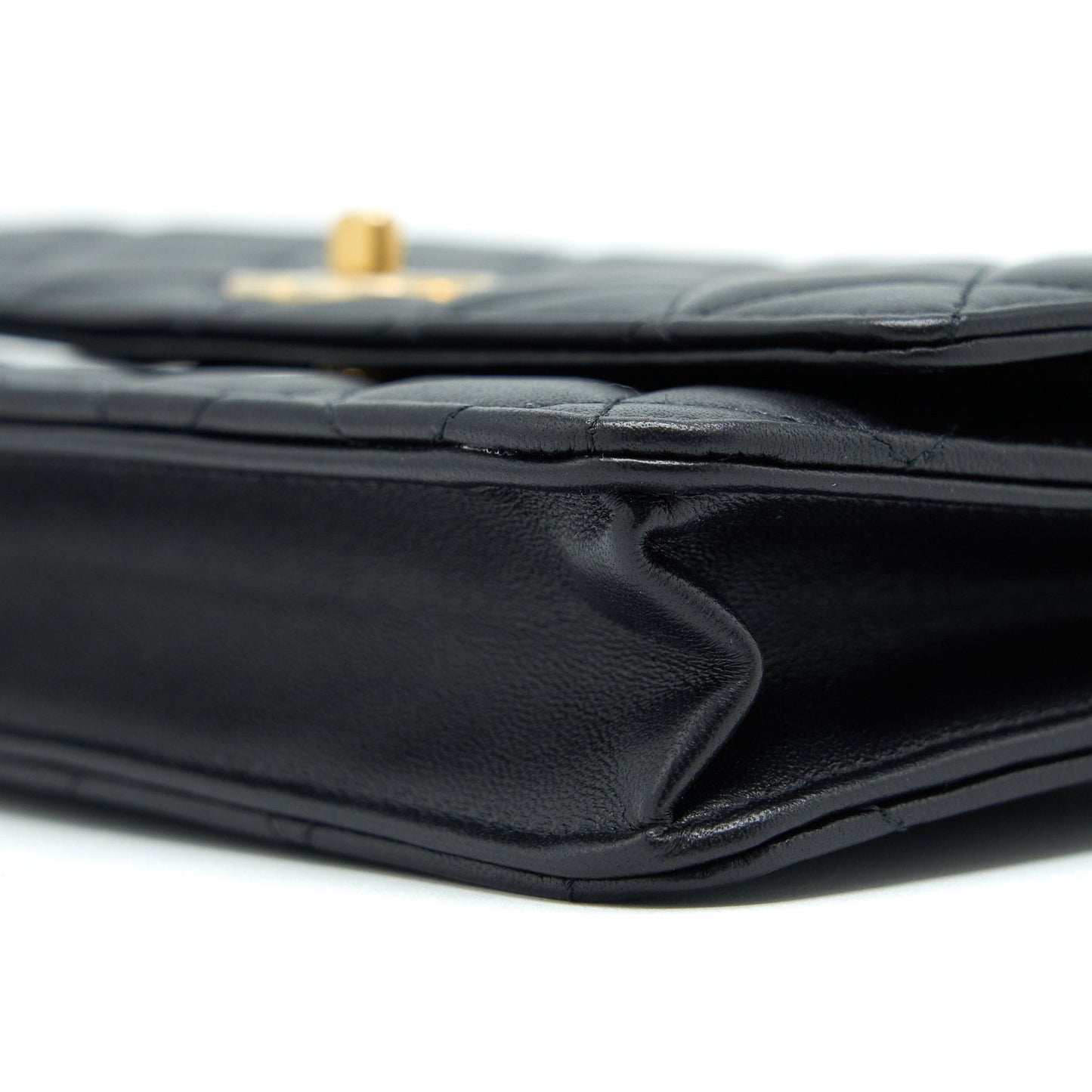 Chanel pearl crush wallet on chain Lambskin black