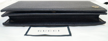 GUCCI Chain Black Crossbody Clutch Bag 354697