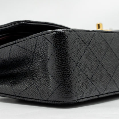 Chanel Medium Classic Double Flap Bag Caviar Black  (Microchip)
