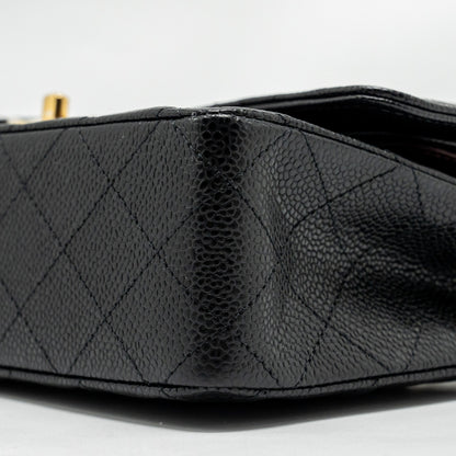 Chanel Medium Classic Double Flap Bag Caviar Black  (Microchip)
