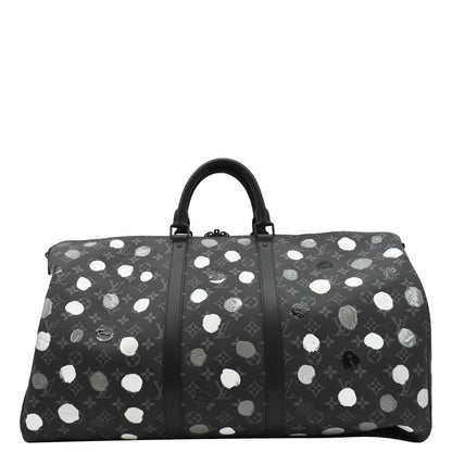 LOUIS VUITTON x YK Keepall 55 Bandouliere Monogram Eclipse Travel Bag Black