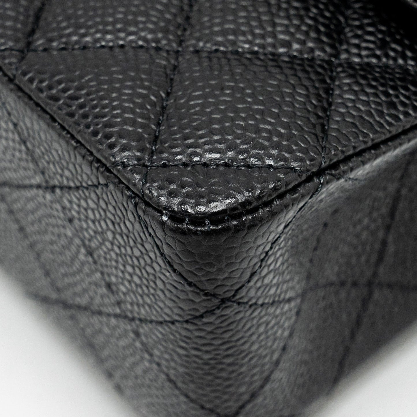 Chanel Medium Classic Double Flap Bag Caviar Black  (Microchip)