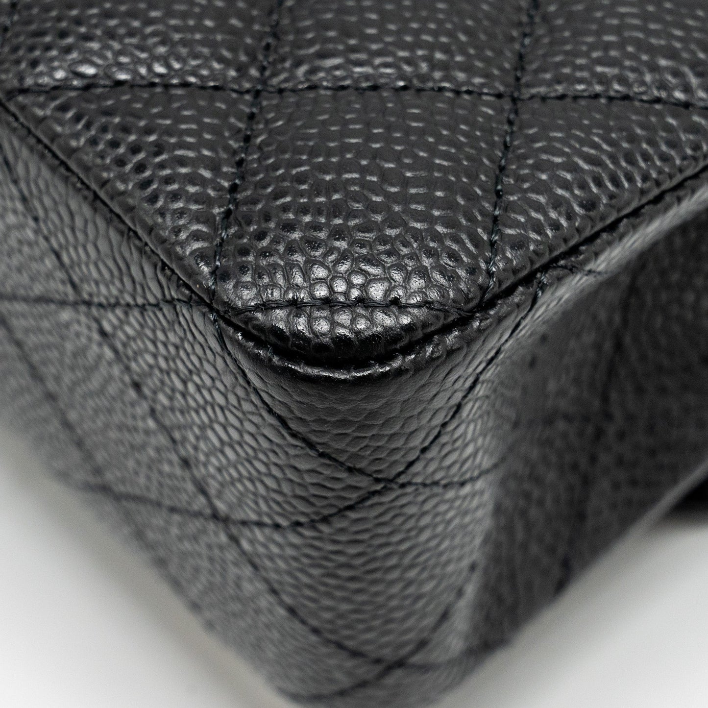 Chanel Medium Classic Double Flap Bag Caviar Black  (Microchip)