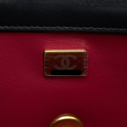 Chanel 23S Camellia Chain Mini Rectangular Lambskin Black Brushed  (Microchip)