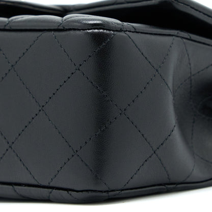 Chanel Mini Rectangular Flap Bag Lambskin Black L (Microchip)