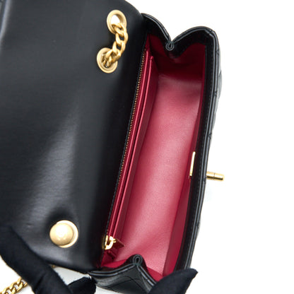 Chanel 23S Camellia Chain Mini Rectangular Lambskin Black Brushed  (Microchip)
