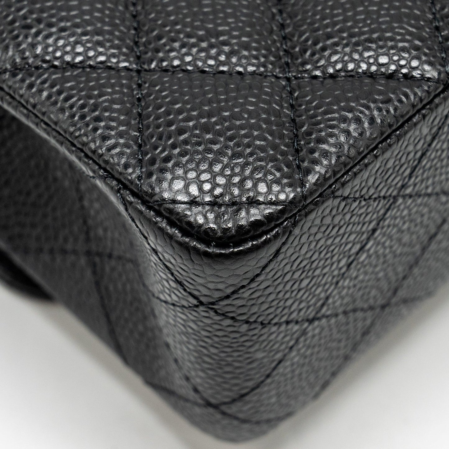 Chanel Medium Classic Double Flap Bag Caviar Black  (Microchip)
