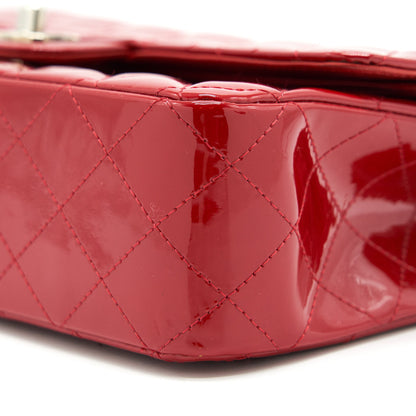 Chanel Medium Classic Double Flap Bag Patent Leather Red