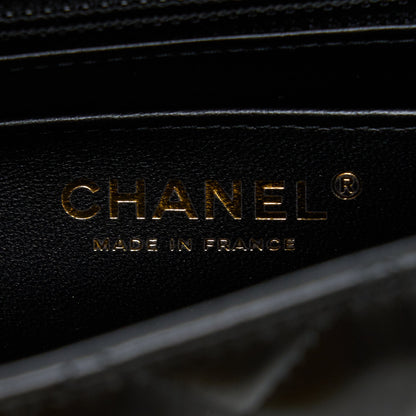 Chanel Mini Rectangular Flap Bag Lambskin Black L (Microchip)