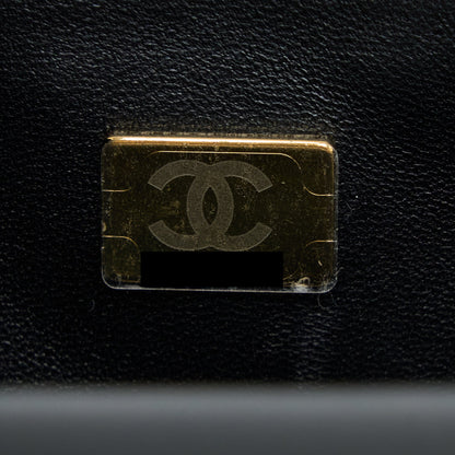 Chanel Mini Rectangular Flap Bag Lambskin Black L (Microchip)