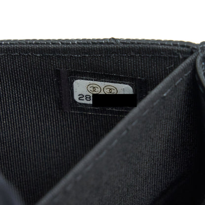 Chanel Filigree Flap Card Holder Caviar Black