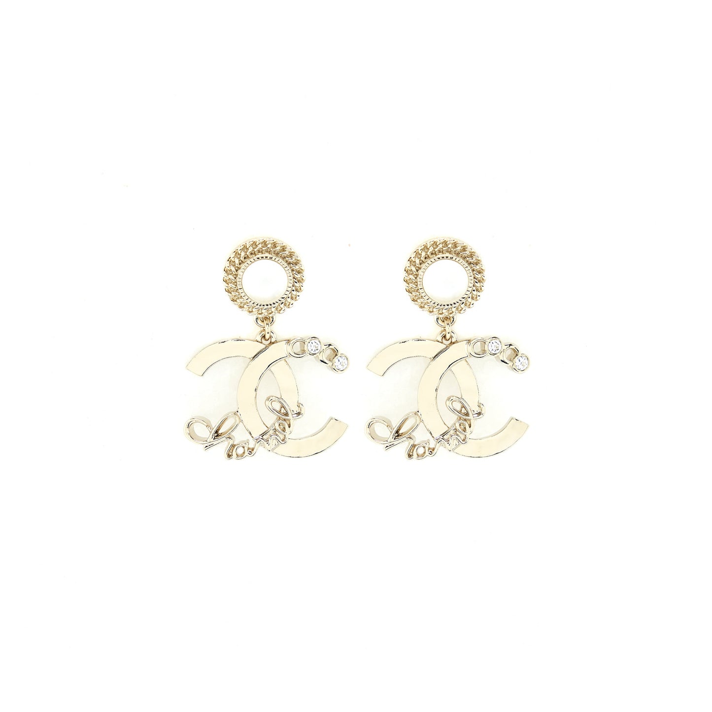 Chanel 22P Pearl Drop And Crystal Earring L