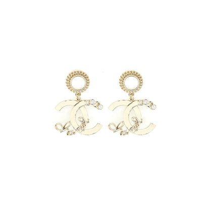 Chanel 22P Pearl Drop And Crystal Earring L