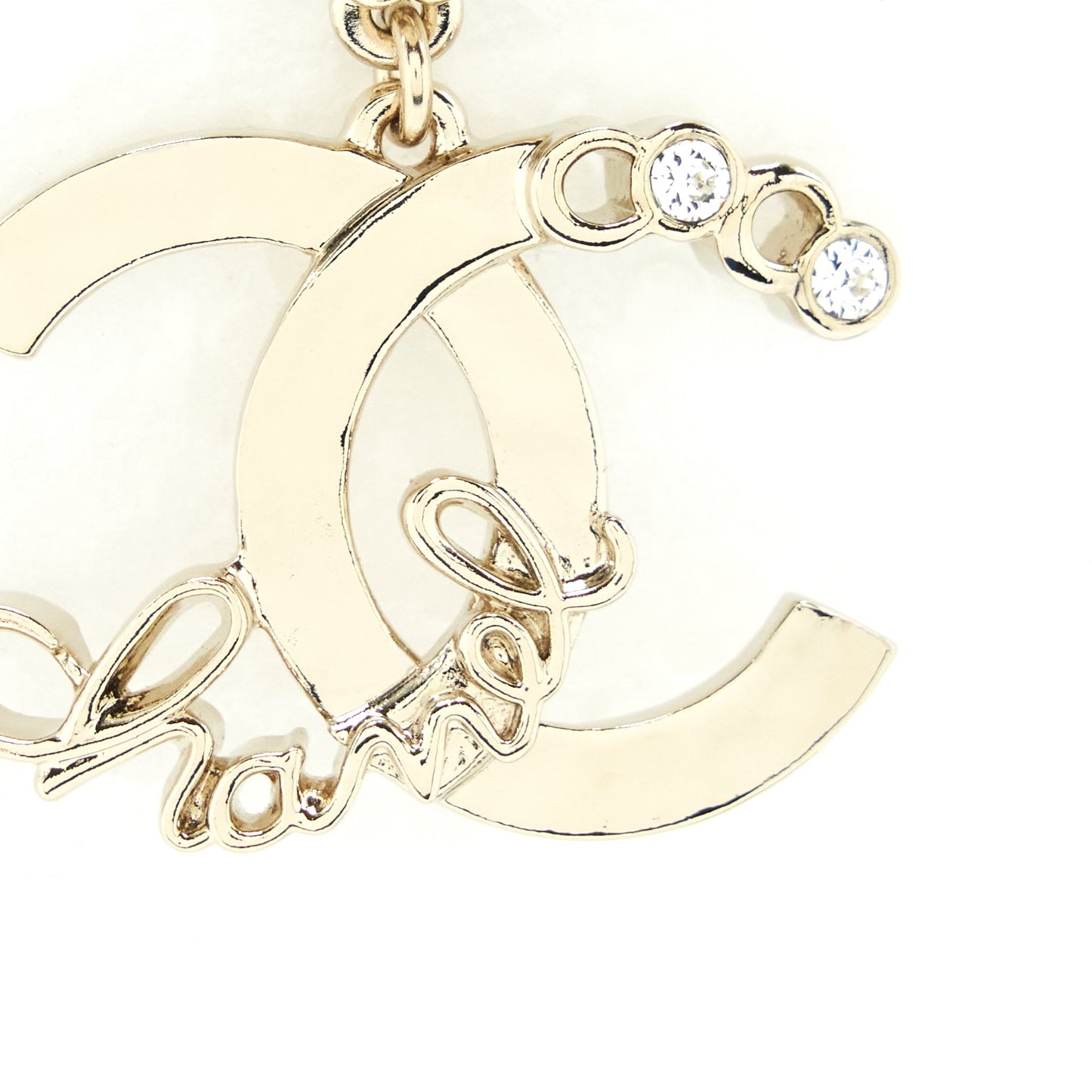 Chanel 22P Pearl Drop And Crystal Earring L