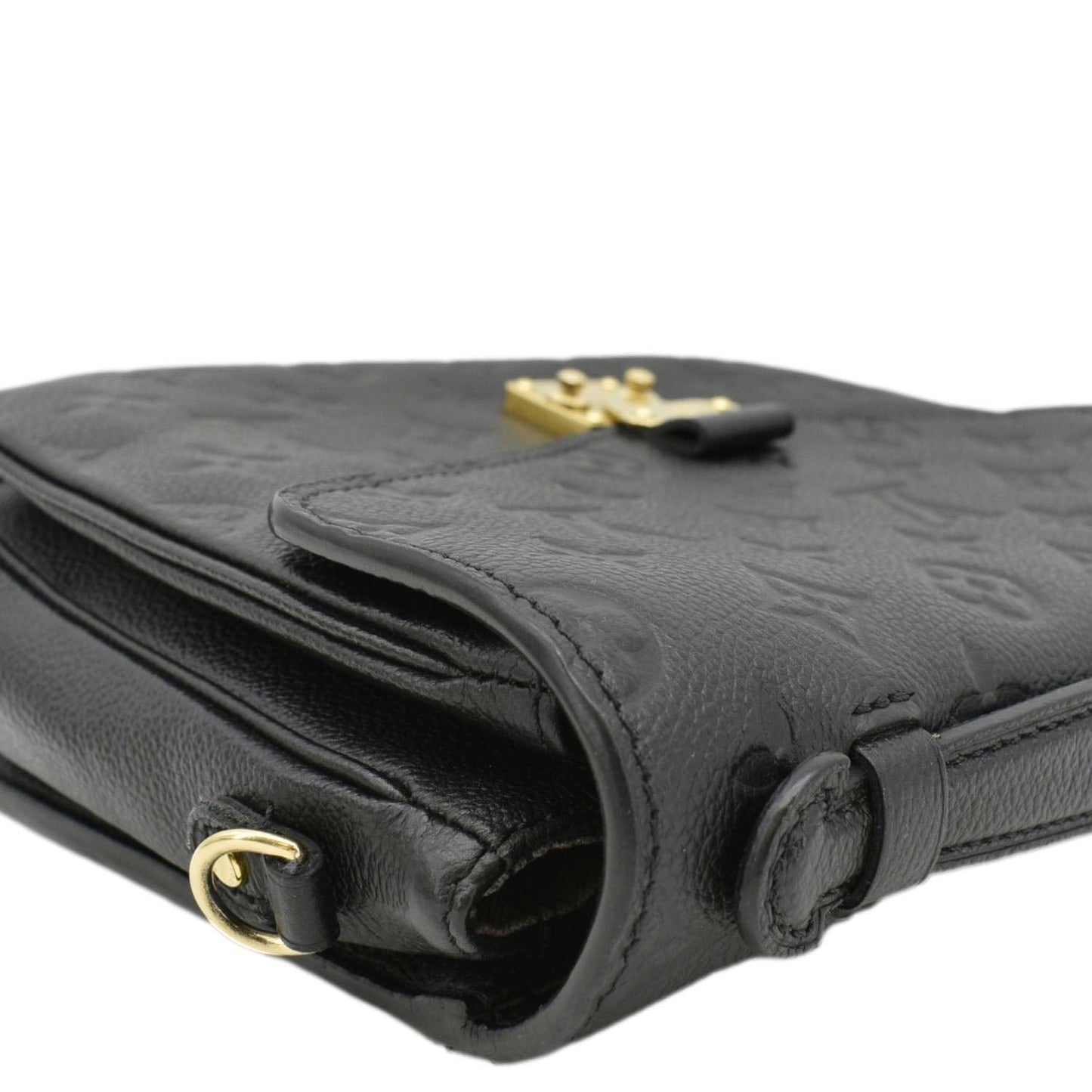 LOUIS VUITTON Metis Pochette Empreinte Leather Crossbody Bag Black