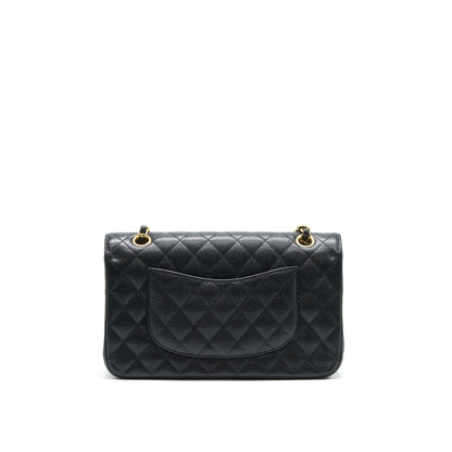 Chanel medium Classic double flap Bag Caviar black  serial 25