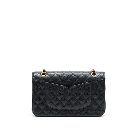 Chanel medium Classic double flap Bag Caviar black  serial 25