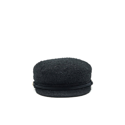 Chanel Size M Newsboy Cap Black L