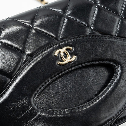 Chanel 24C 31 wallet on chain shiny calfskin black L (Microchip)