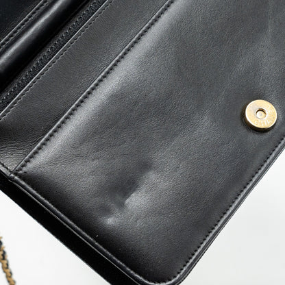 Chanel Boy Wallet On Chain Caviar Black