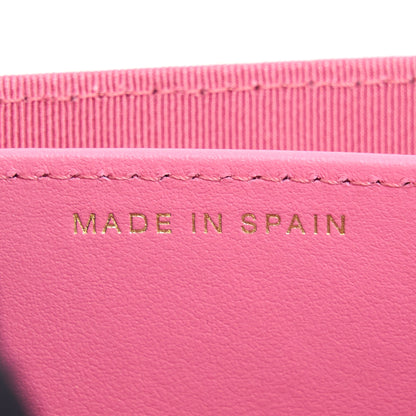 Chanel Mini Flap Card Holder Caviar Pink L